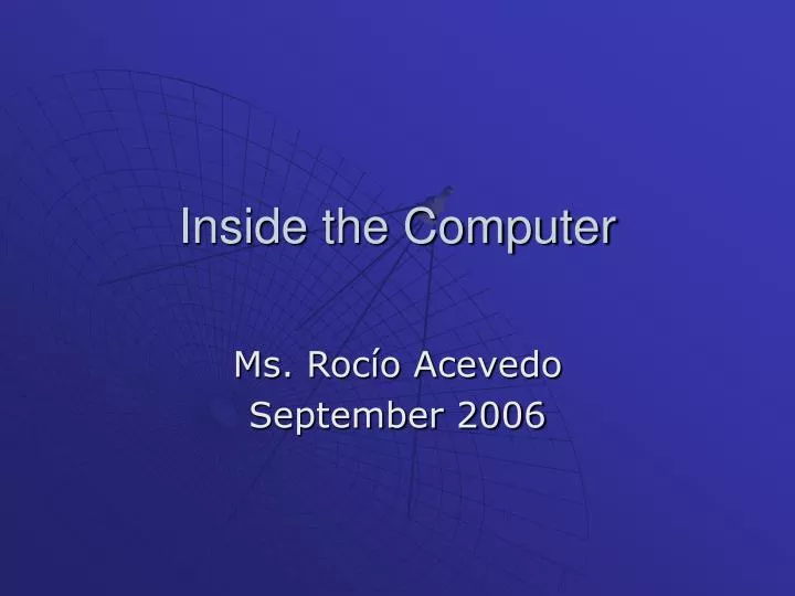 Ppt Inside The Computer Powerpoint Presentation Free Download Id