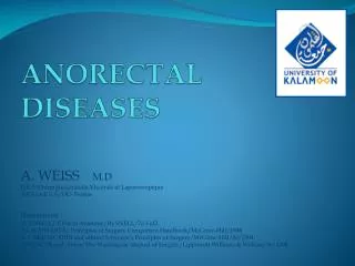 ANORECTAL DISEASES