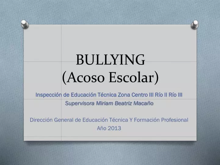 bullying acoso escolar