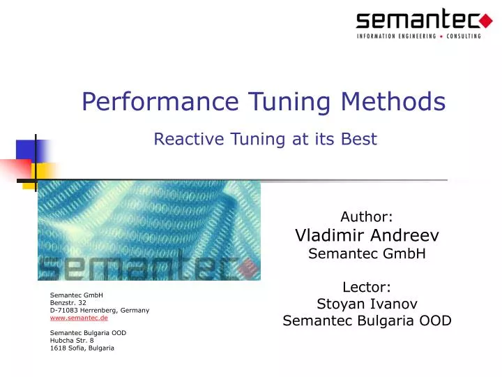 performance tuning methods
