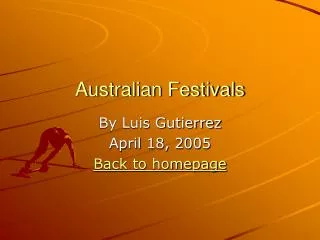 Australian Festivals