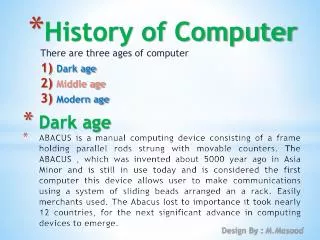 History of Computer