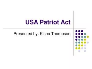 USA Patriot Act