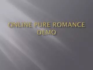 Online Pure Romance Demo
