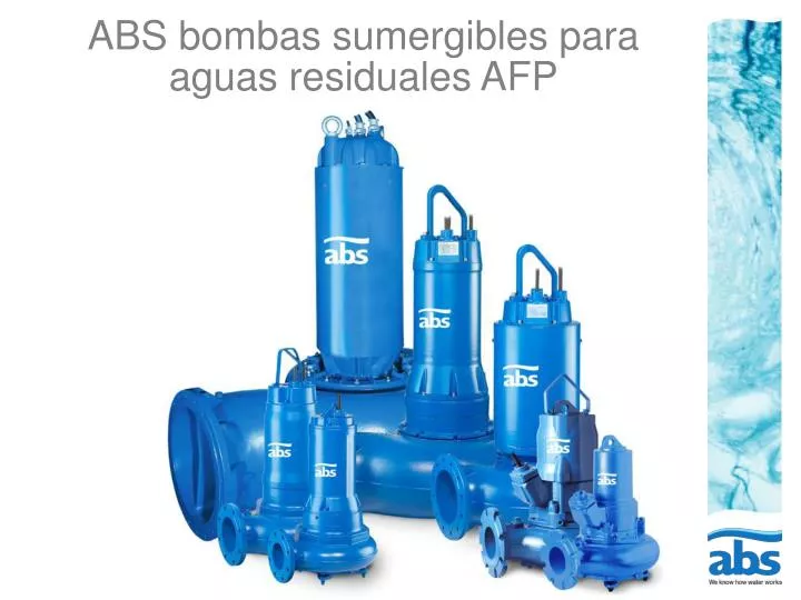 abs bombas sumergibles para aguas residuales afp