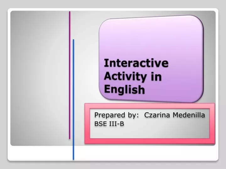 interactive activity in english