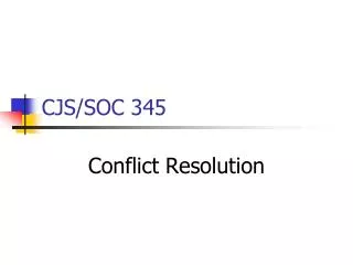 CJS/SOC 345