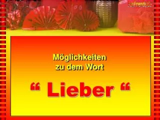 m glichkeiten zu dem wort