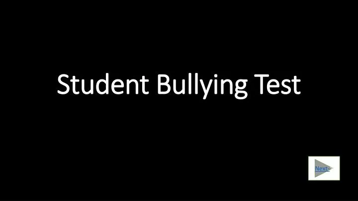 student bullying test