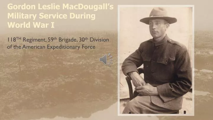 gordon leslie macdougall s military service during world war i