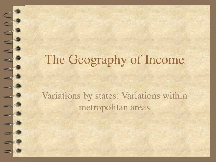 the geography of income