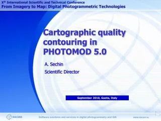 Cartographic quality contouring in PHOTOMOD 5.0