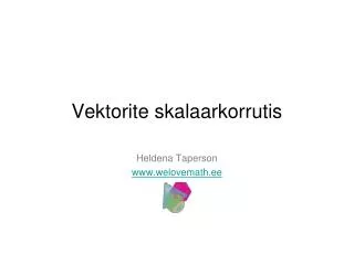 vektorite skalaarkorrutis