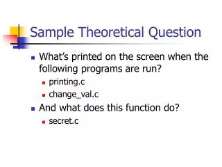 sample theoretical question