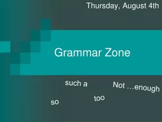 Grammar Zone