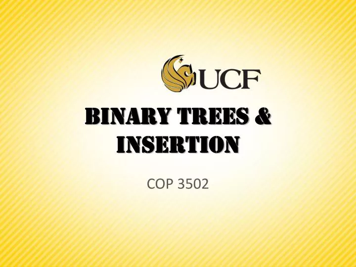 binary trees insertion