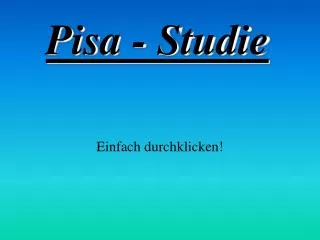 pisa studie