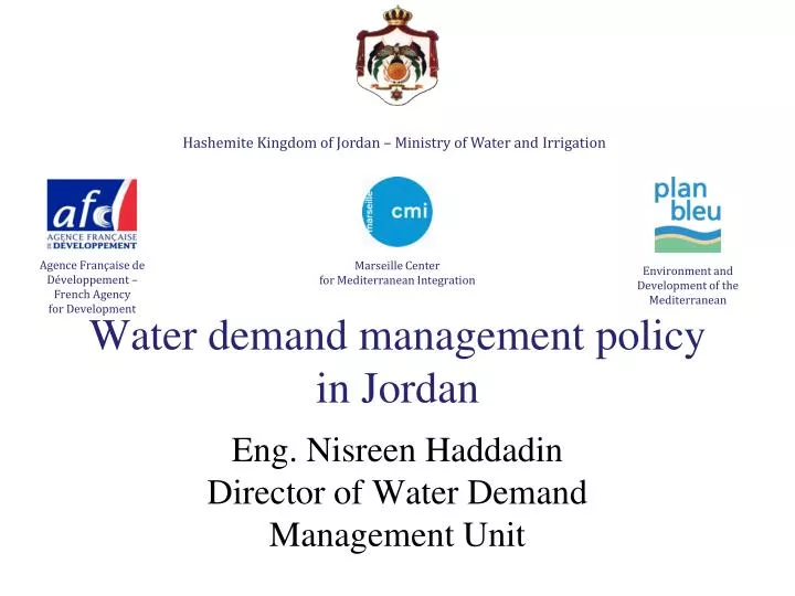 water demand management policy in jordan