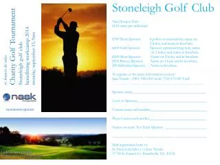 st. francis de sales Charity Golf Tournament Stoneleigh golf club benefitting workcamp 2014