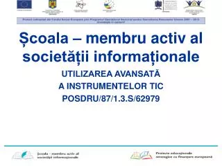 coala membru activ al societ ii informa ionale