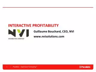 INTERACTIVE PROFITABILITY