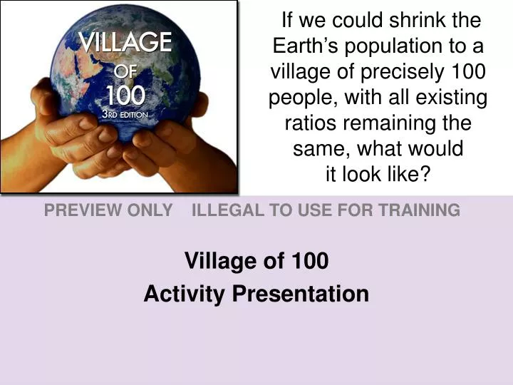 village of 100 activity presentation