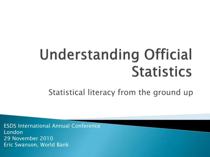 understanding official statistics