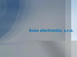 avex electronics s r o