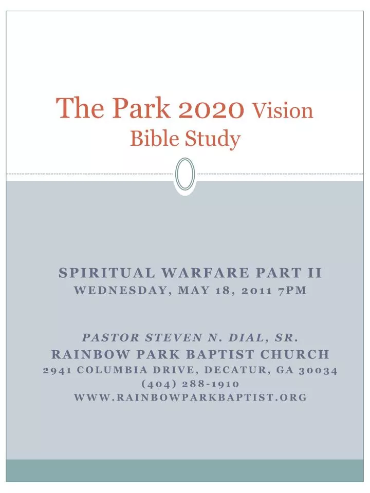 the park 2020 vision bible study