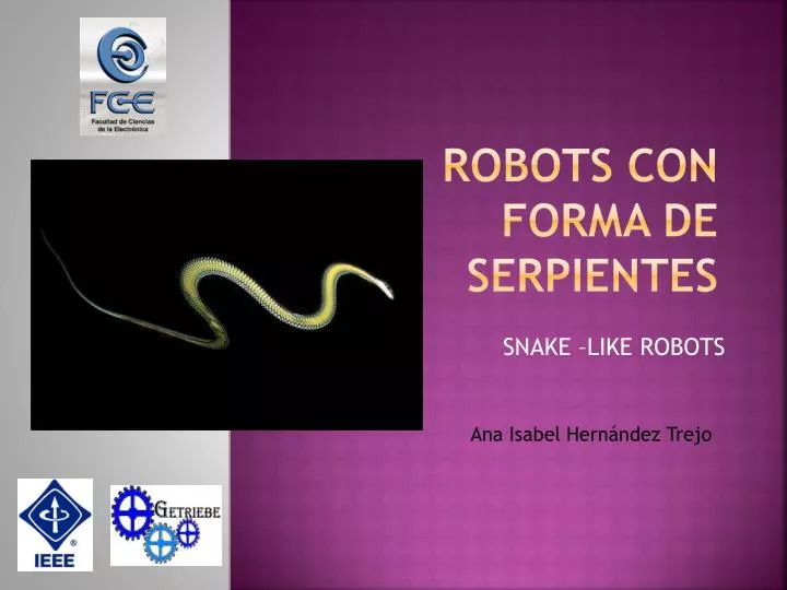 robots con forma de serpientes