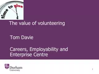 The value of volunteering