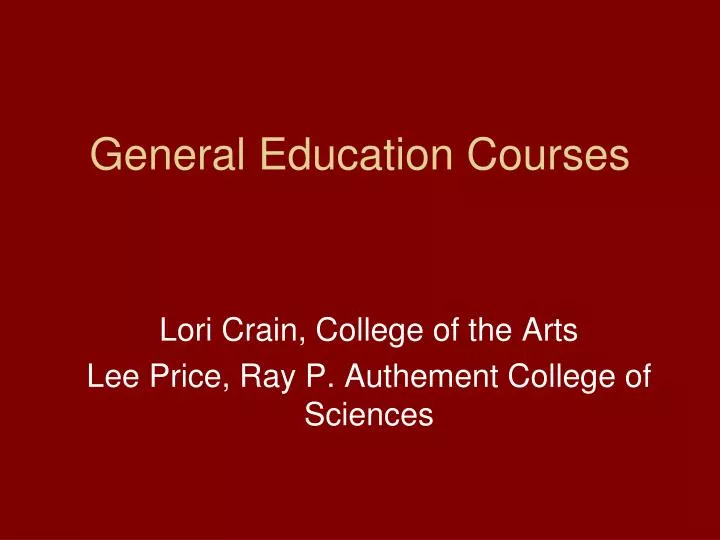 general education courses