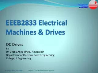 EEEB2833 Electrical Machines &amp; Drives