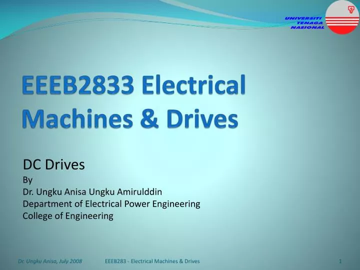 eeeb2833 electrical machines drives
