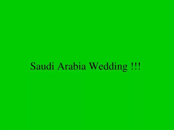 saudi arabia wedding