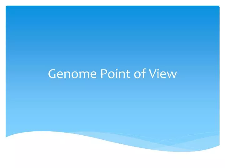 genome point of view