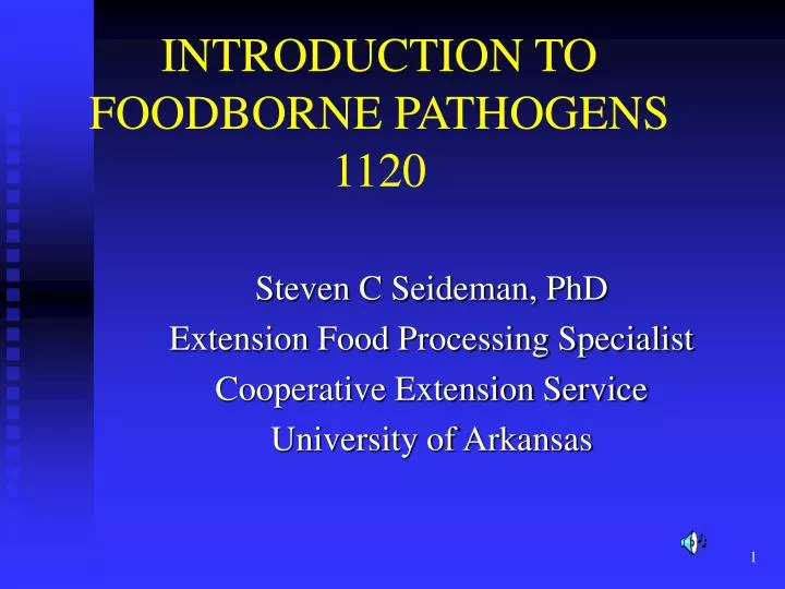 introduction to foodborne pathogens 1120