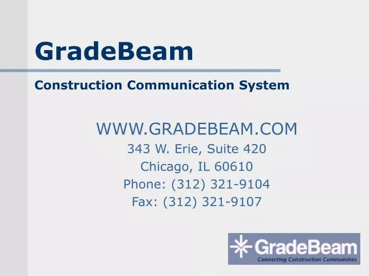 gradebeam construction communication system