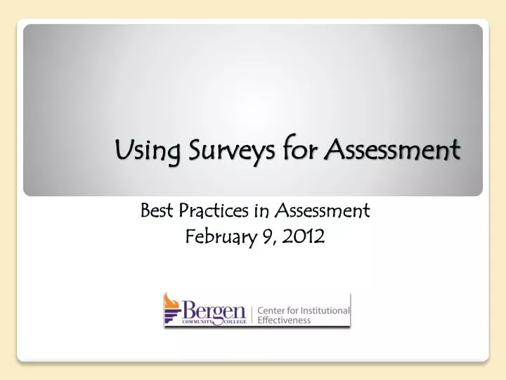 using surveys for assessment