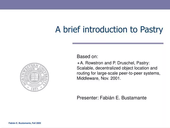 a brief introduction to pastry