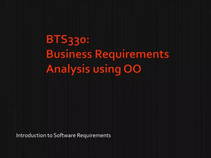 introduction to software requirements
