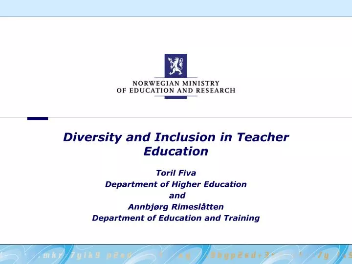 diversity and inclusion in teacher education