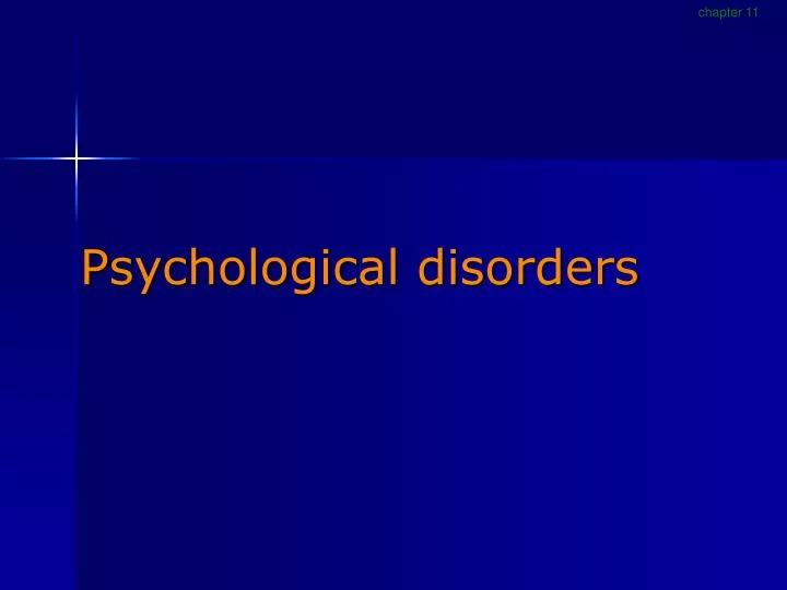 psychological disorders