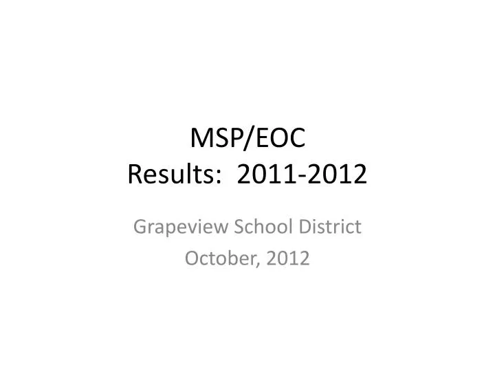 msp eoc results 2011 2012