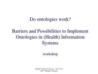 Do ontologies work?