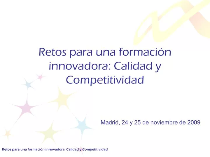 retos para una formaci n innovadora calidad y competitividad