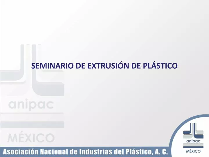 seminario de extrusi n de pl stico