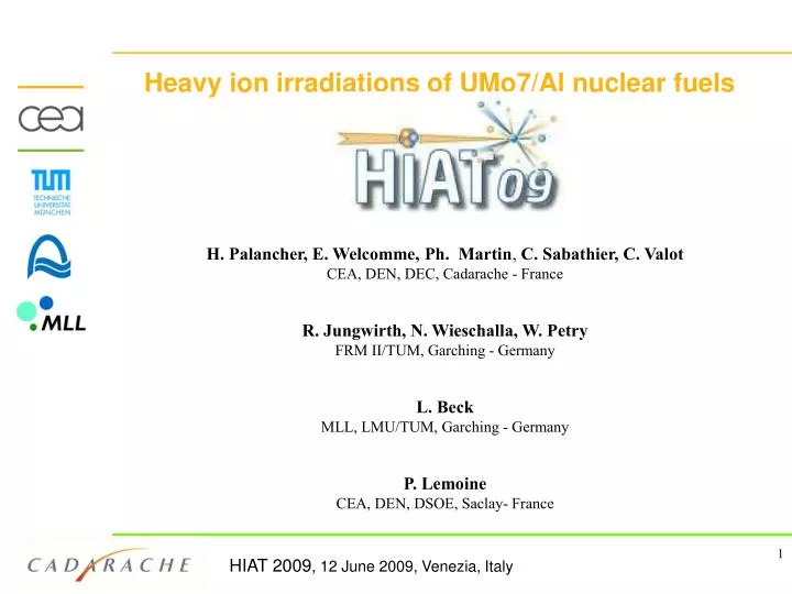 heavy ion irradiations of umo7 al nuclear fuels