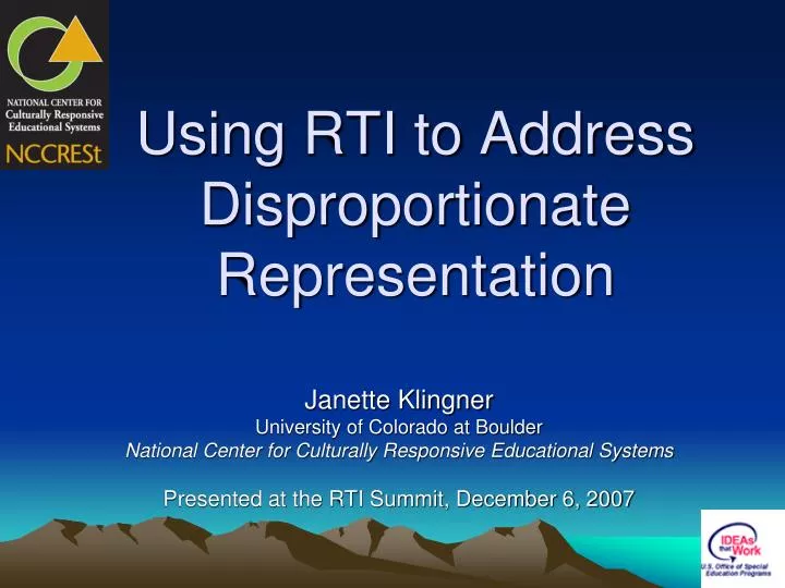 using rti to address disproportionate representation