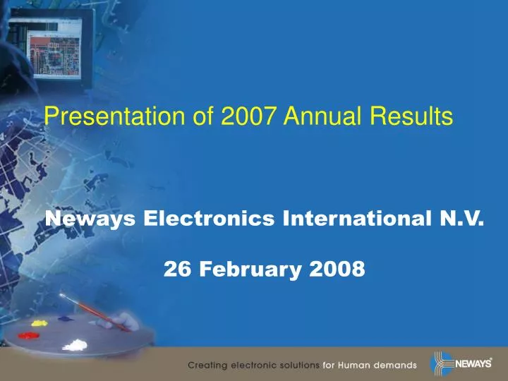 presentation of 2007 annual results